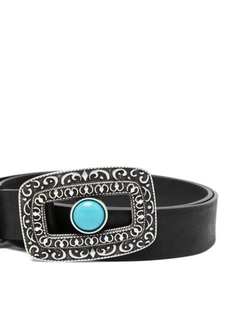 Ba&Sh ornamental buckle leather belt - Black - zdjęcie produktu nr 2
