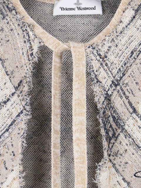 Vivienne Westwood Broken tartan cardigan - Neutrals