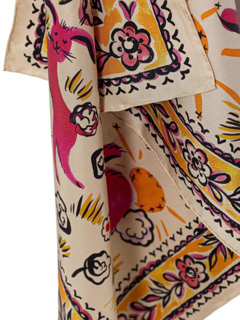 Moschino printed silk scarf - Neutrals - zdjęcie produktu nr 2