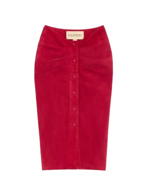 Valentino Garavani suede skirt - Red - zdjęcie produktu nr 1