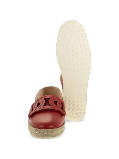Tod's appliqué espadrilles - Red