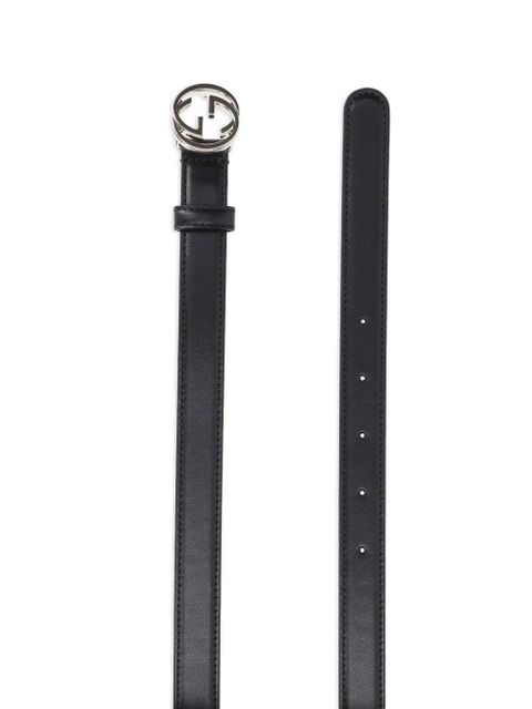 Gucci logo-buckle leather belt - Black - zdjęcie produktu nr 2