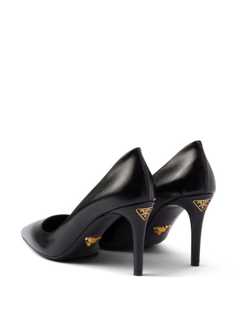 Prada 85mm Saffiano leather pumps - Black