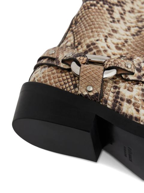 Rabanne XL Link biker boots - Neutrals