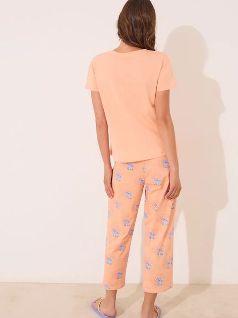 women'secret piżama damska kolor pomarańczowy 3132104