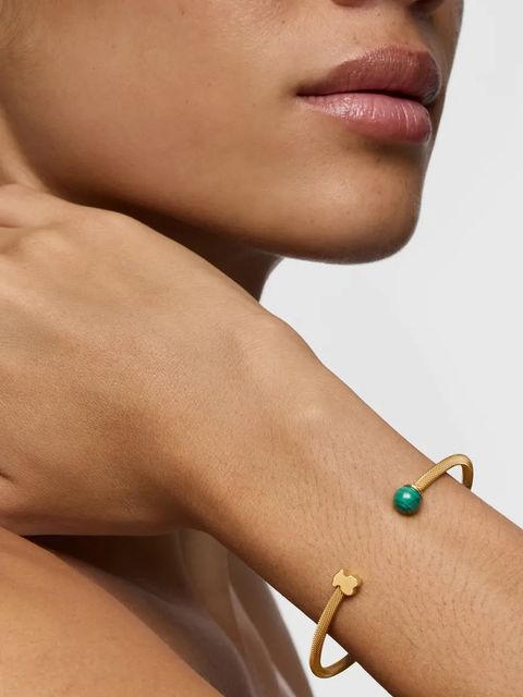 Tous bransoletka pozłacana z malachitem ICON MESH damska 1004507840