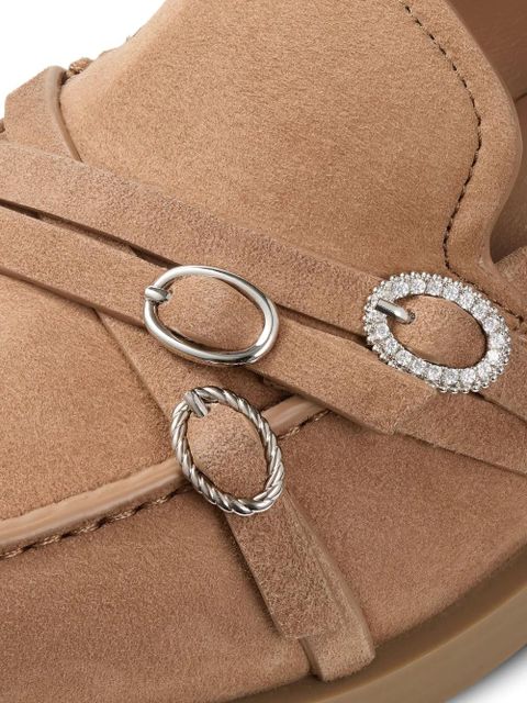Jimmy Choo strap buckle loafers - Neutrals