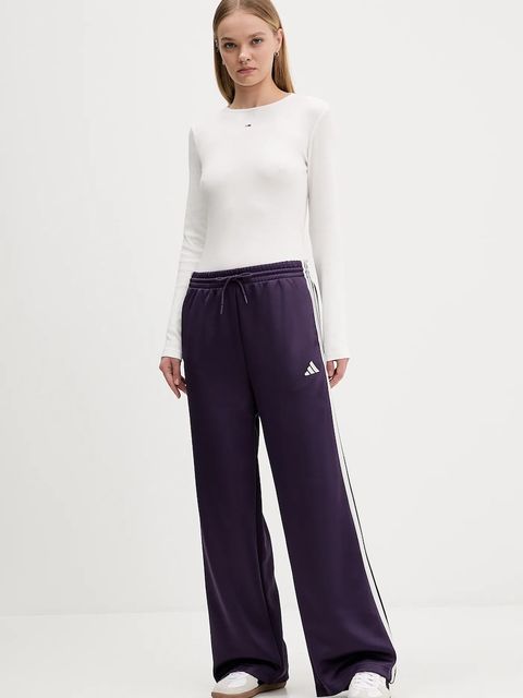 adidas spodnie dresowe Stadium Tp damskie kolor fioletowy z aplikacją JW0532