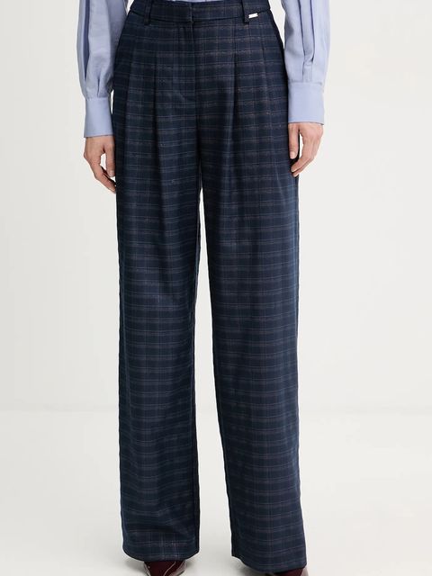 Fracomina spodnie damskie kolor niebieski fason cygaretki high waist FS25WV3005W56195 - zdjęcie produktu nr 1