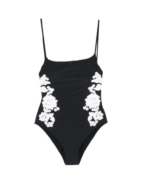 Simkhai floral-embroidered swimsuit - Black - zdjęcie produktu nr 1