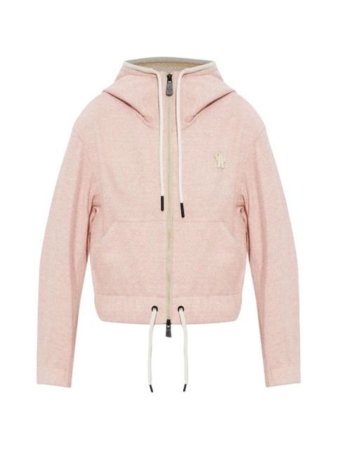 Moncler Grenoble logo-patch hoodie - Pink - zdjęcie produktu nr 1