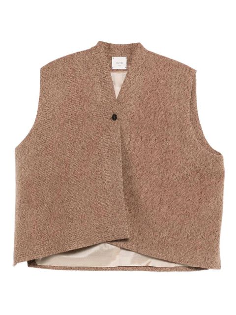 Alysi textured button vest - Brown - zdjęcie produktu nr 1