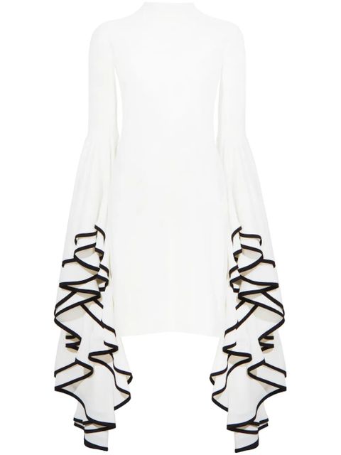 Proenza Schouler crepe ruffle sleeve dress - White - zdjęcie produktu nr 1
