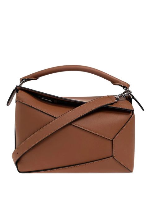 LOEWE small Puzzle Edge panelled tote bag - Brown - zdjęcie produktu nr 1