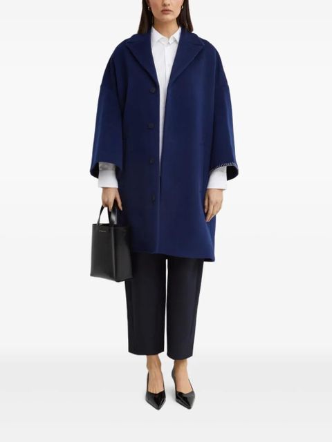 Marni embroidered coat - Blue