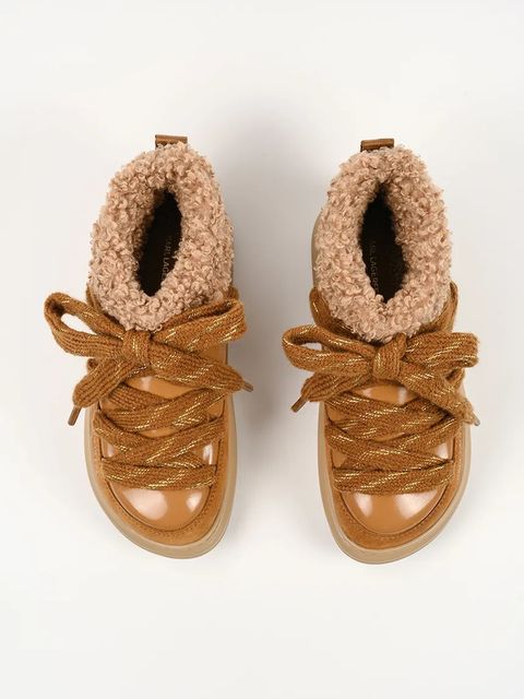 Karl Lagerfeld śniegowce KAPRI KOSI kolor brązowy KL44525