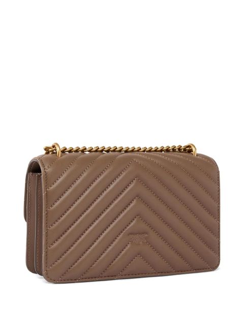 PINKO mini Love Bag One chevron shoulder bag - Brown - zdjęcie produktu nr 2