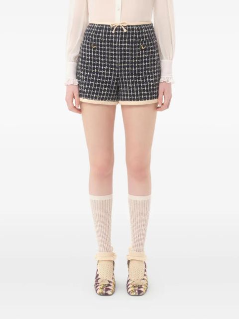 Valentino Garavani bouclé shorts - Blue