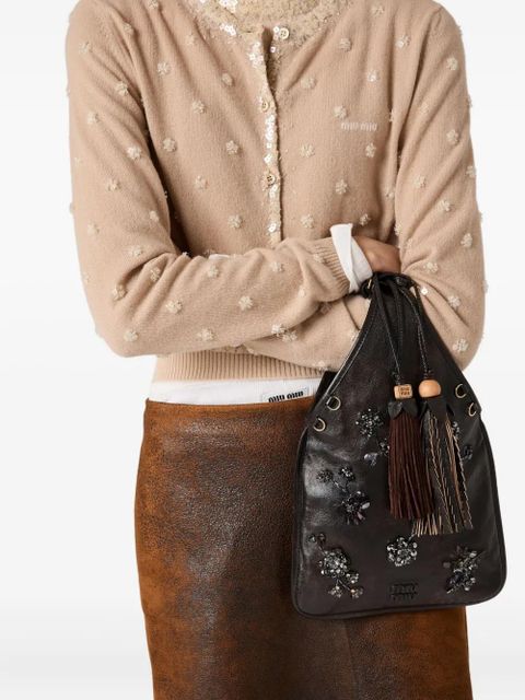 Miu Miu leather tote bag - Brown