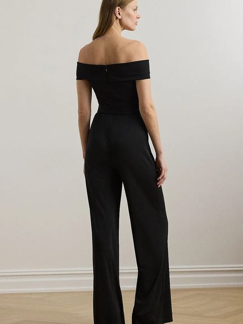 Lauren Ralph Lauren kombinezon kolor czarny z dekoltem hiszpańskim 200971129