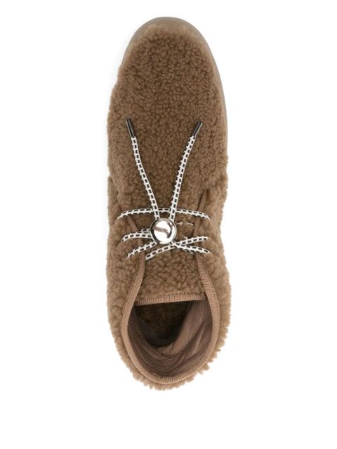Le Monde Beryl 27mm shearling lace-up ankle boots - Brown - zdjęcie produktu nr 2