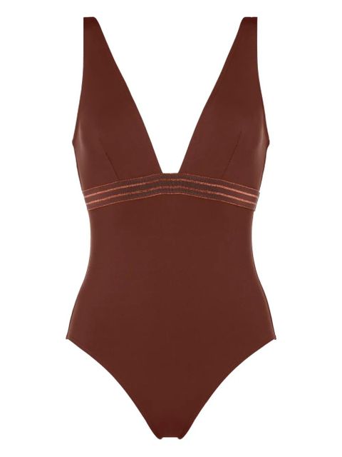 ERES Sillage plunge-neck swimsuit - Brown - zdjęcie produktu nr 1