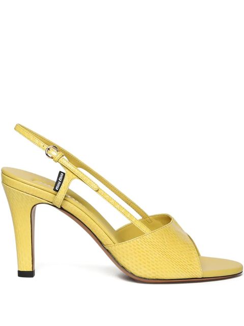 Miu Miu 85mm slingback heeled sandals - Yellow - zdjęcie produktu nr 1