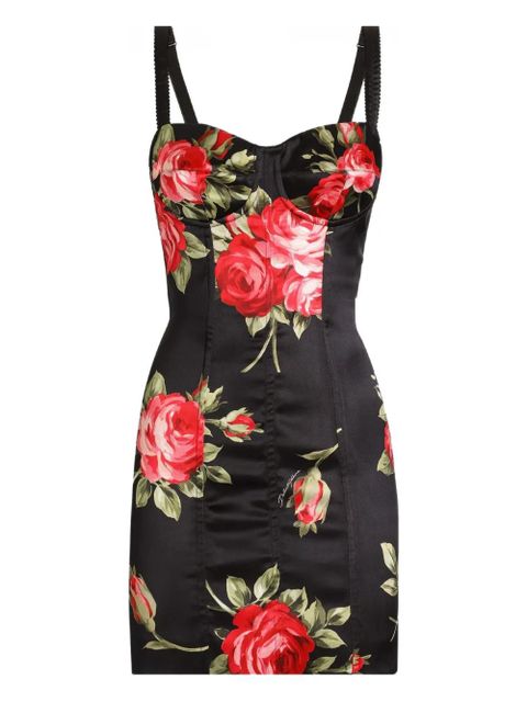 Dolce & Gabbana floral mini dress - Black - zdjęcie produktu nr 1