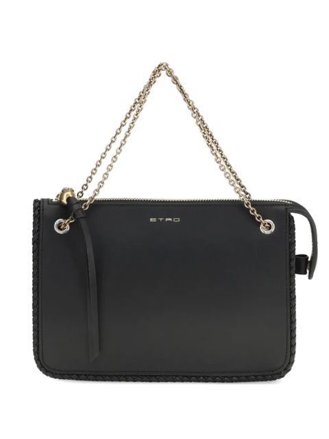 ETRO braided-trim leather crossbody bag - Black - zdjęcie produktu nr 1