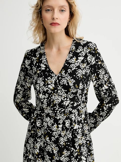 Marc O'Polo sukienka kolor czarny mini prosta 509098321303