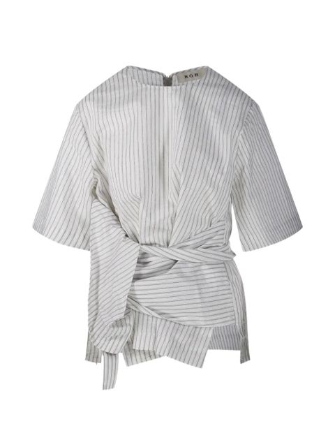 Róhe striped tie blouse - White - zdjęcie produktu nr 1
