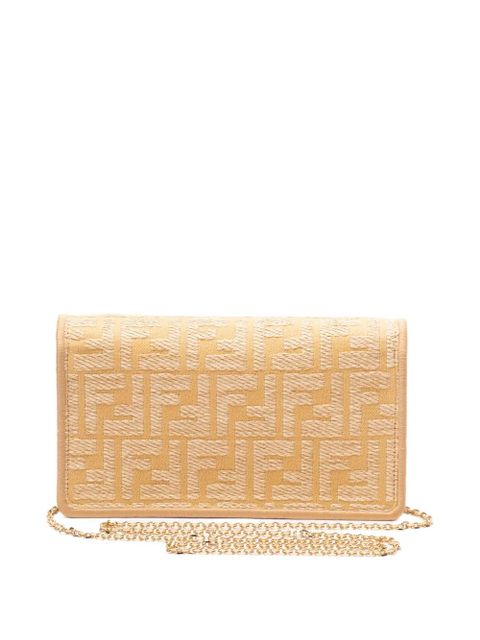 FENDI Baguette monogrammed wallet-on-chain - Neutrals - zdjęcie produktu nr 2