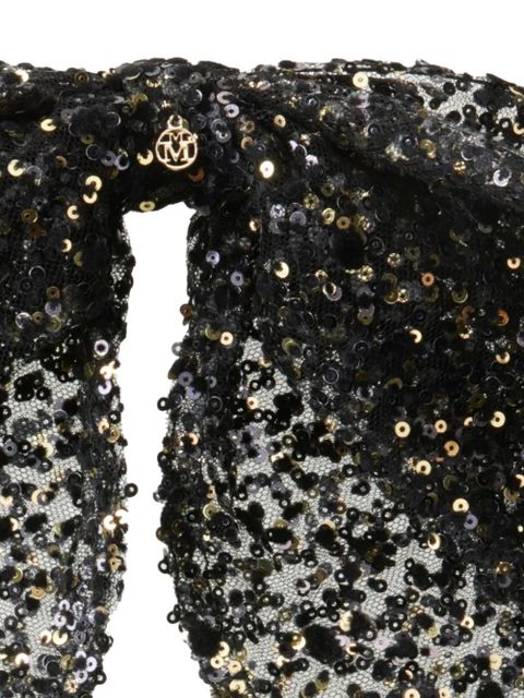 Maison Michel sequin-embellished bow tie - Black - zdjęcie produktu nr 2