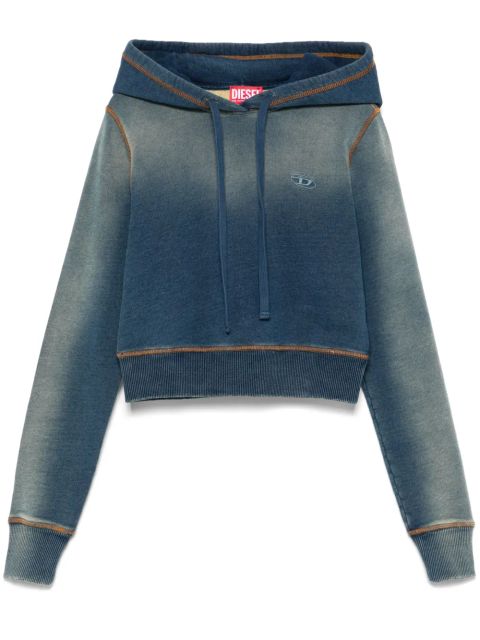 Diesel logo-embroidered hoodie - Blue - zdjęcie produktu nr 1