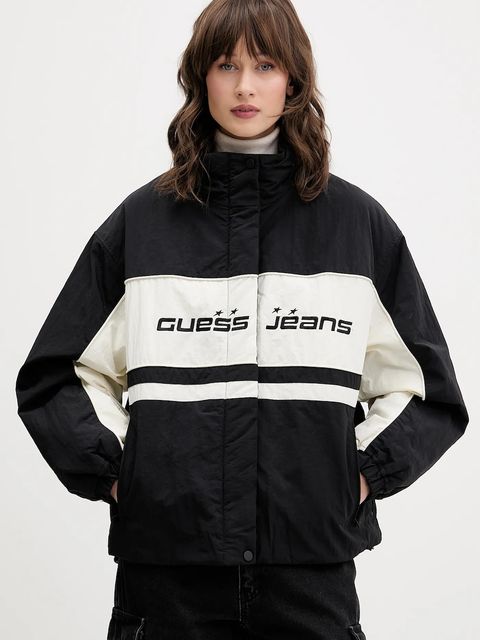 Guess Jeans kurtka kolor czarny przejściowa oversize W5BL11 WGYL2 - zdjęcie produktu nr 1