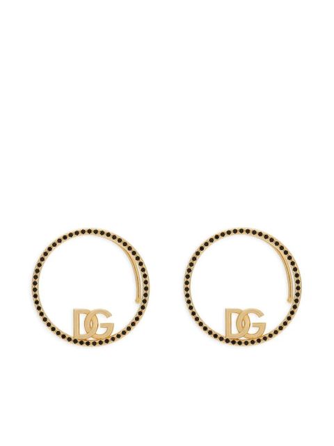 Dolce & Gabbana DG-logo rhinestone-embellished ear cuffs - Gold - zdjęcie produktu nr 1