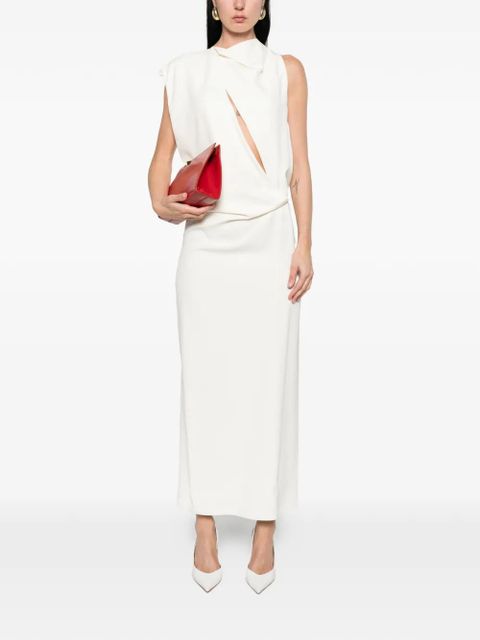 Sportmax draped midi dress - Neutrals - zdjęcie produktu nr 2