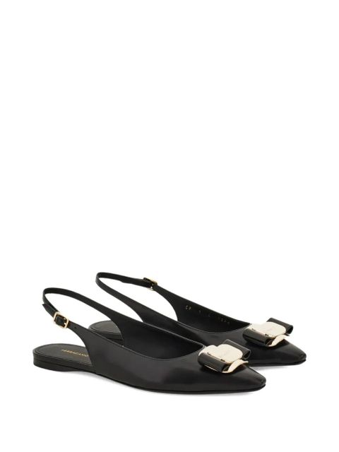 Ferragamo Zelmy slingback flat pumps - Black - zdjęcie produktu nr 2