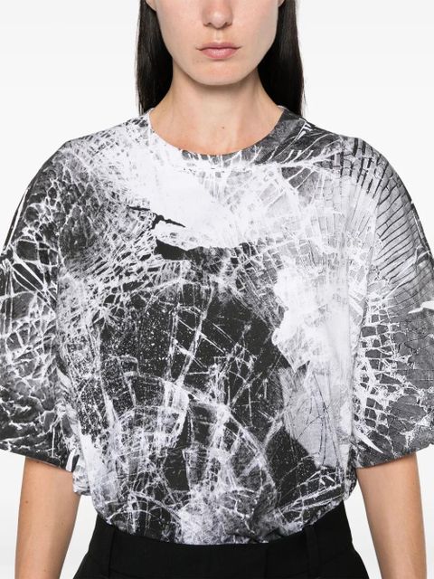 Alexander McQueen smashed screen-print T-shirt - Black