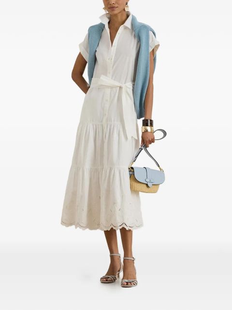 Lauren Ralph Lauren broderie-anglaise tiered dress - White - zdjęcie produktu nr 2