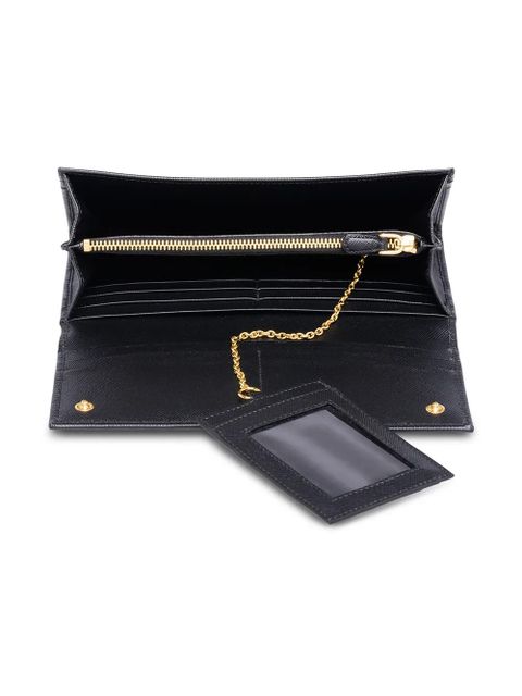 Prada large leather wallet - Black