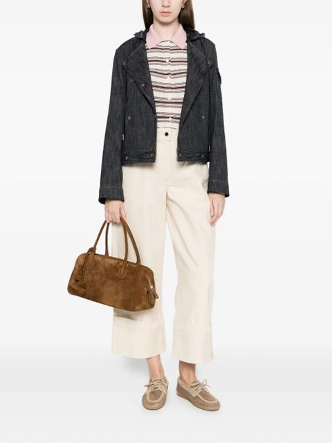 Moncler striped polo top - Neutrals - zdjęcie produktu nr 2