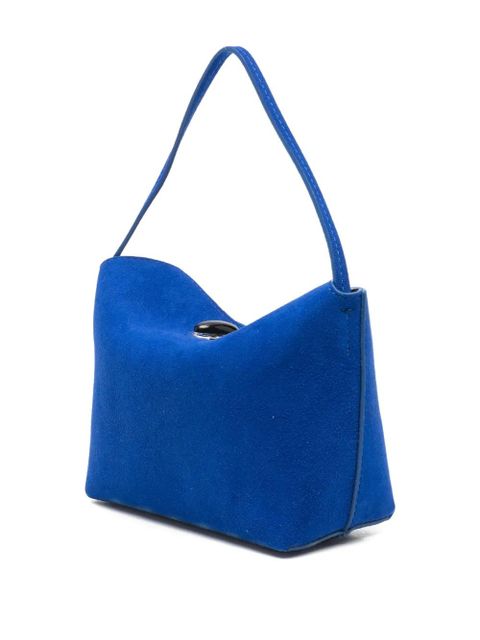 Christopher Esber mini turn-lock suede tote bag - Blue - zdjęcie produktu nr 2