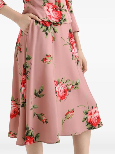 Dolce & Gabbana floral midi skirt - Pink