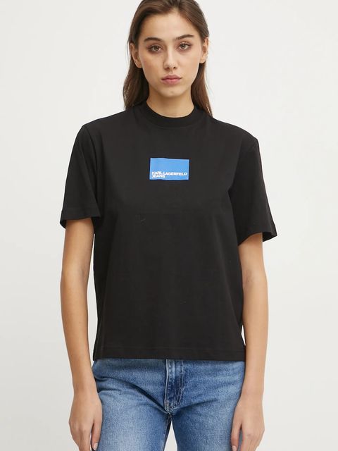Karl Lagerfeld Jeans t-shirt bawełniany damski kolor czarny A1W17006 - zdjęcie produktu nr 1