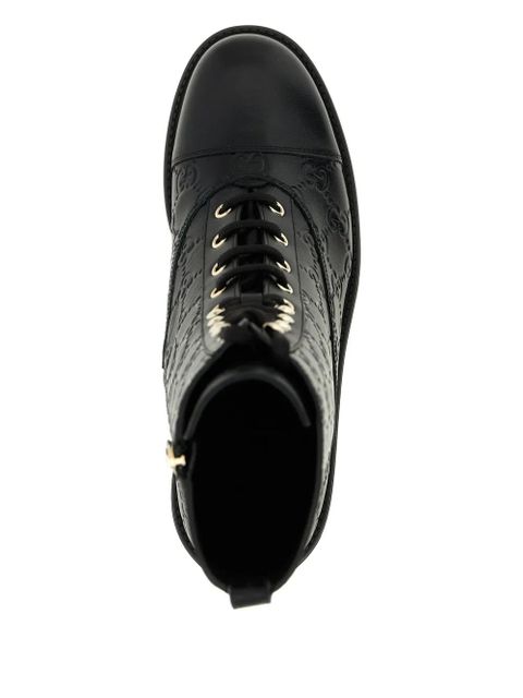 Gucci 60mm GG leather lace-up boots - Black - zdjęcie produktu nr 2