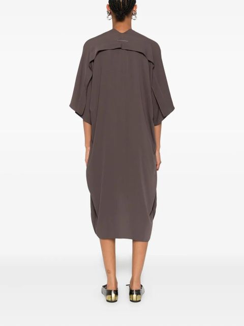 MM6 Maison Margiela V-neck asymmetric day dress - Grey