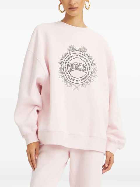 ROTATE BIRGER CHRISTENSEN logo embroidery sweatshirt - Pink