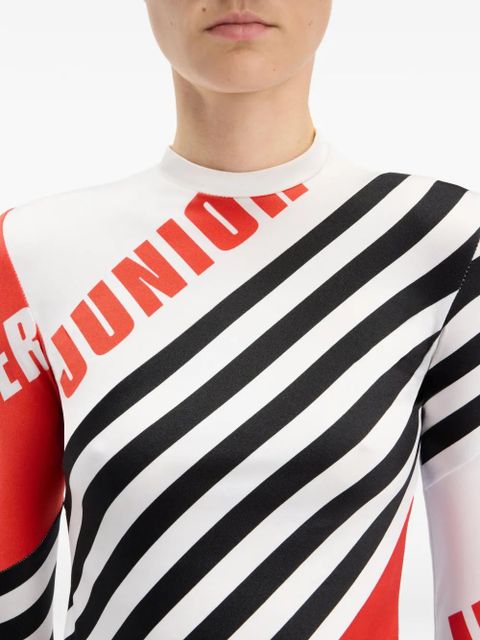 Jean Paul Gaultier printed long-sleeve top - White