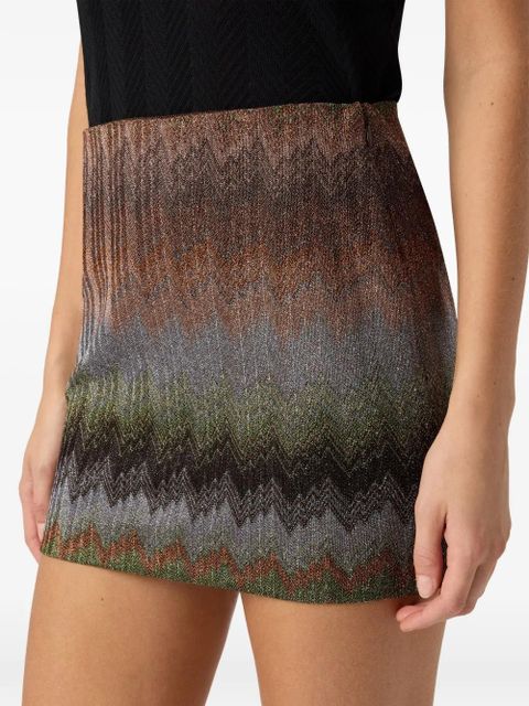 Missoni zigzag mini skirt - Brown